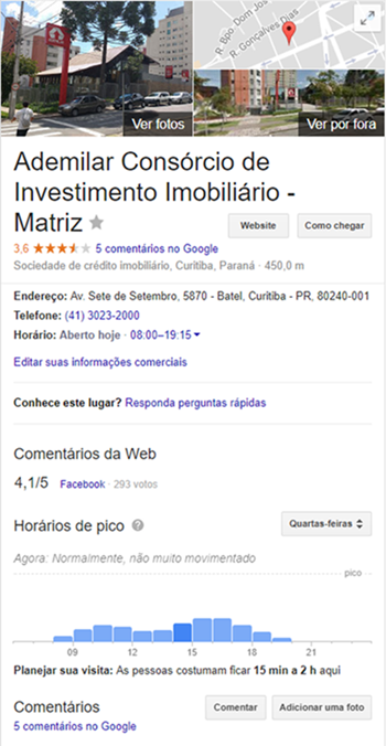 Ademilar - Google Meu Negócio